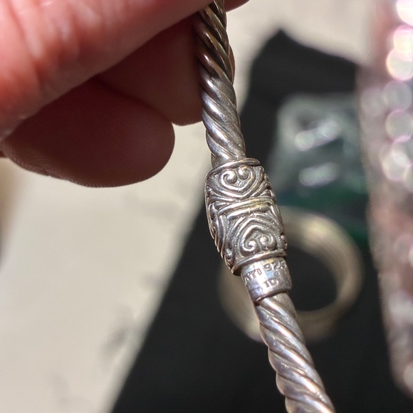 Sterling Silver and Blue Topaz Bracelet Bali - Picture 4 of 5